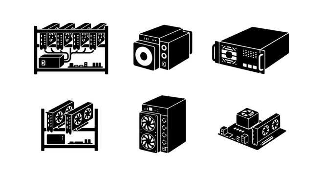 Cryptocurrency Mining Rigs and Hardware, Digital Asset Extraction Equipment, Blockchain Technology Components, Bitcoin Farm Gear