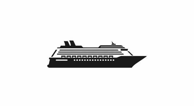 Large Cruise Ship Ocean Liner Vessel.