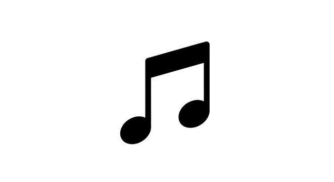 Black eighth note music symbol.
