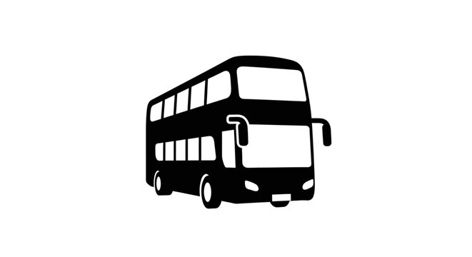 Double decker bus front view.