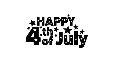 Fototapeta premium 4th July, Independence day of America. Happy 4th of July, American Independence Day, Patriotic Celebration, Star-Spangled Banner Vector isolated on White Background vector