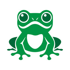 Obraz premium Cute Green Frog Icon