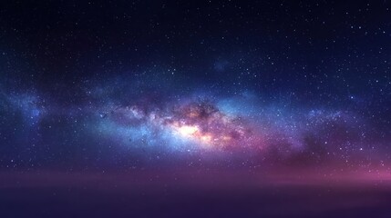 Obraz premium Abstract cosmic background with bright light and nebulous patterns