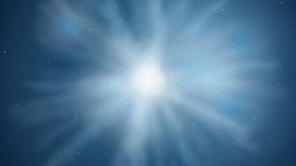 Blue cosmic nebula with bright light and stars © Gulah