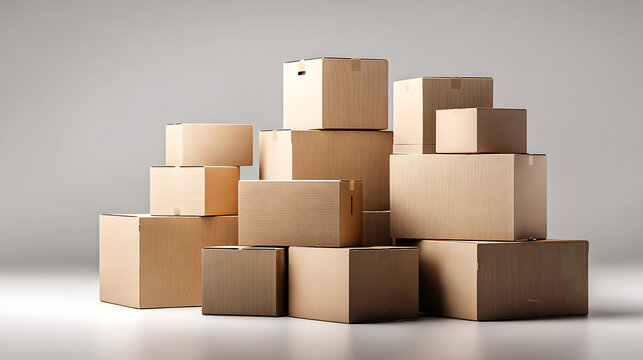 stack of cardboard boxes