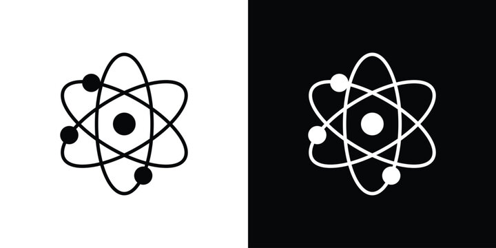 Atom icon symbols clipart flat designs