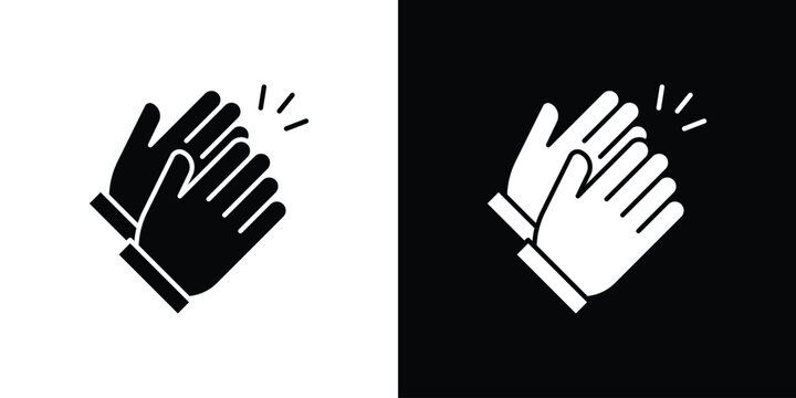 Clap icon symbols clipart flat designs