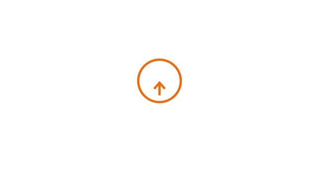 red download icon animation video. Animated arrow, cloud, folder, file, animated arrow, downloading icon in circle 4k animation on white background