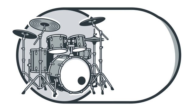Drum kit percussion instrument musical ensemble graphic design element