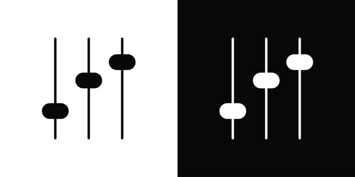 Equalizer icon symbols clipart flat designs