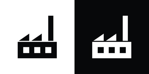 Fototapeta premium Factory icon symbols clipart flat designs