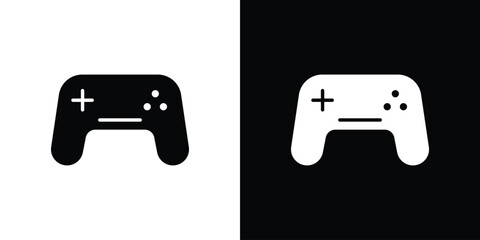 Gaming controller icon symbols clipart flat designs © Xevier