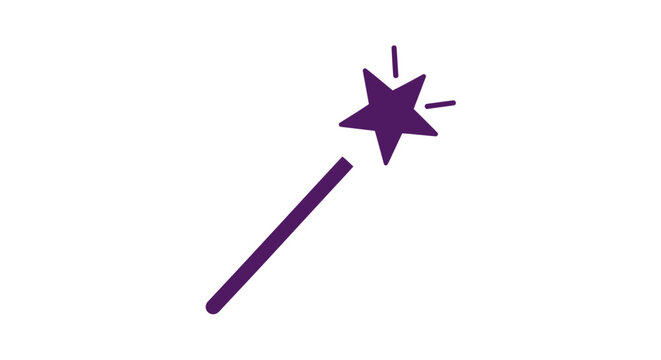 Purple Magic Wand with Star.
