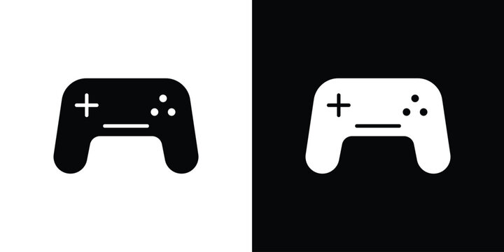 Gaming controller icon symbols clipart flat designs