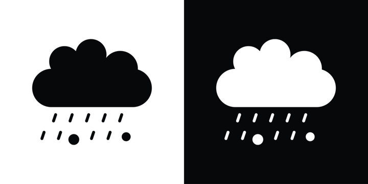 Hail icon symbols clipart flat designs