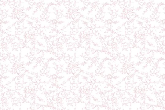 Pink floral pattern on white background