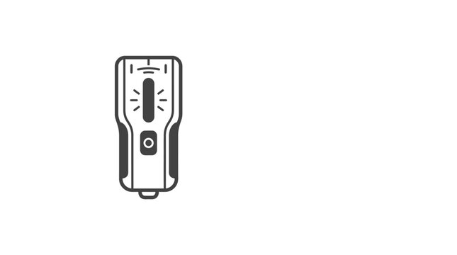 Stud finder tool icon electronic device for wall scanning detection