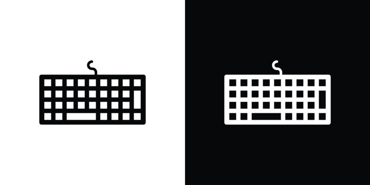 Keyboard icon symbols clipart flat designs