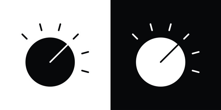 Knob icon symbols clipart flat designs