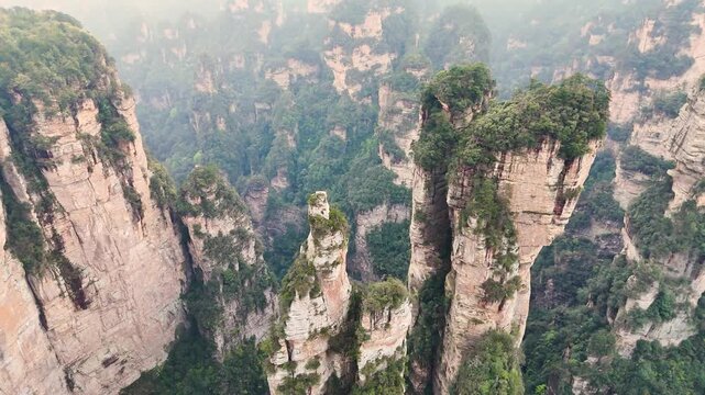 Cinematic Drone Footage of Avatar Mountains &ndash; Misty Peaks and Epic Natural Landscape