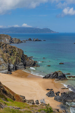 Rugged cliffs along the Atlantic coast