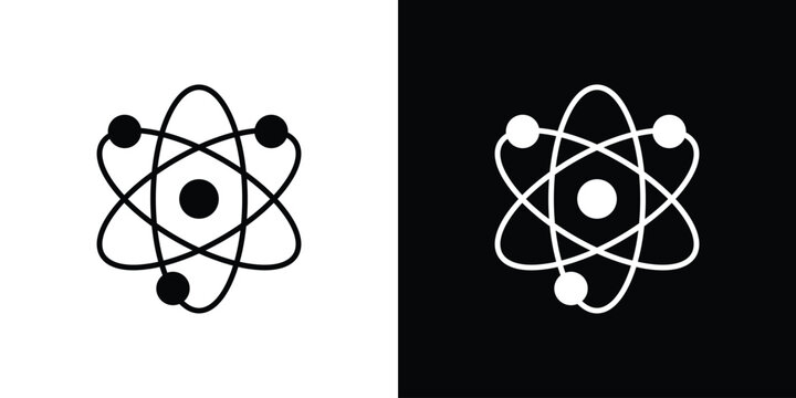 Physics icon symbols clipart flat designs