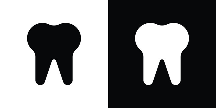 Tooth icon symbols clipart flat designs