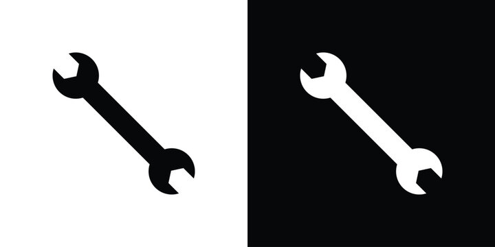 Wrench icon symbols clipart flat designs