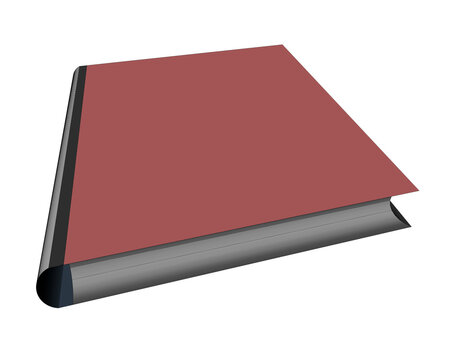 3d hardcover book mockup with blank white cover isolated for publishing presentation realistic template for novel textbook magazine catalog portfolio and branding design