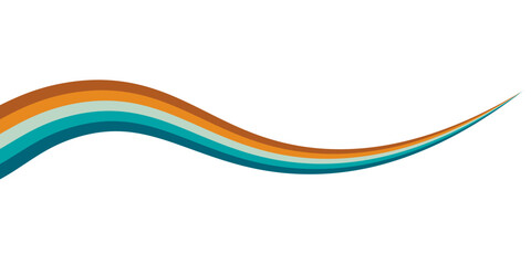 Obraz premium Abstract Gradient Color Swirl Shapes. Vector Graphics with Wavy Lines in Rainbow Colors. Colorful Liquid Wave Pattern. Squiggly Design Elements.