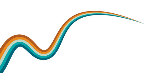 Obraz premium Abstract Gradient Color Swirl Shapes. Vector Graphics with Wavy Lines in Rainbow Colors. Colorful Liquid Wave Pattern. Squiggly Design Elements.