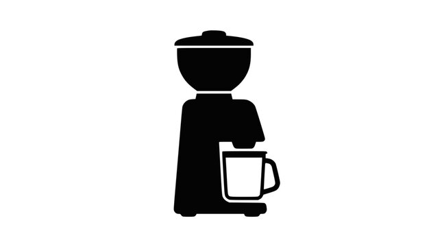 Automatic electric drip coffee maker silhouette.