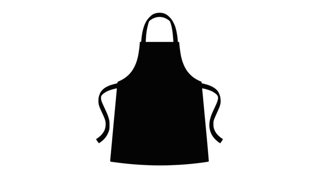 Barista or chef kitchen apron icon.