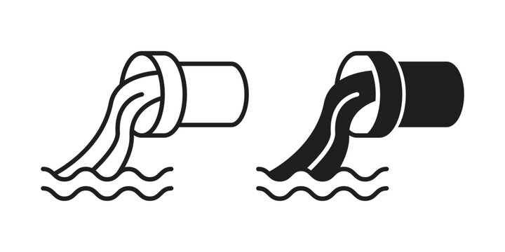 Sewage icon for mobile application, button and website design.