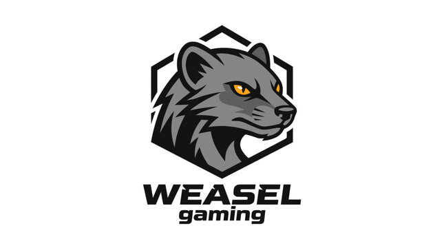 Gray Weasel Head Logo Profile.