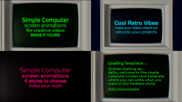 Simple Computer Screen Text Template