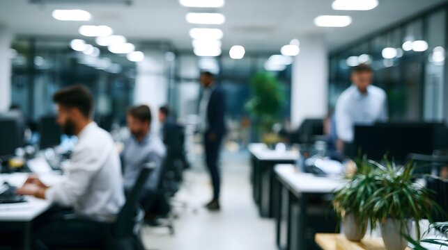 A bright and professional business environment radiating an atmosphere of productivity and strategic planning