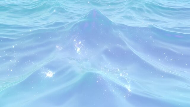Radiant blue ocean waves motion graphic background