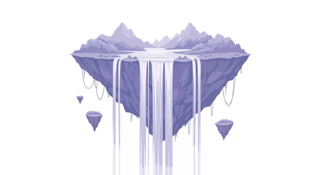 Purple Iceberg Melting Slowly Downwards.
