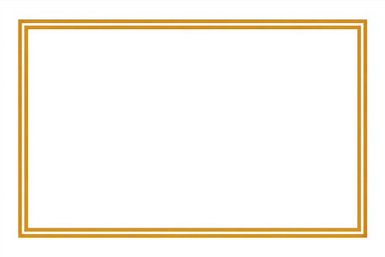 A clean, white rectangle bordered by two simple gold lines
