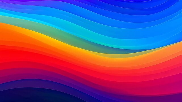 Digital technology rainbow color gradient curve abstract  background