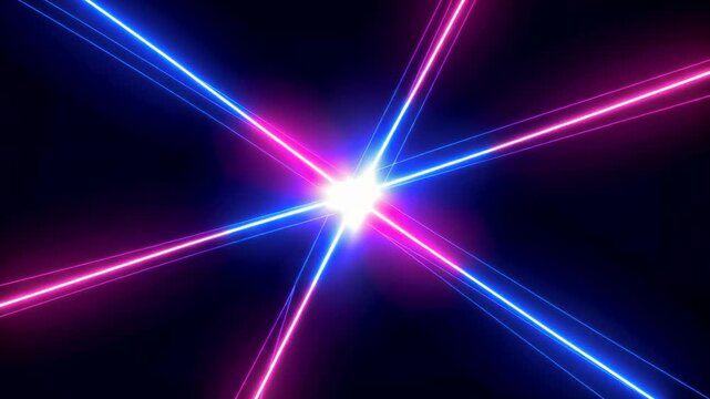 Radiant light beams swirling in dark cosmic space