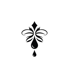 Black fleur de lis symbol. © yeni