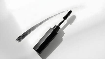 Naklejka premium Mascara wand stroke on white background