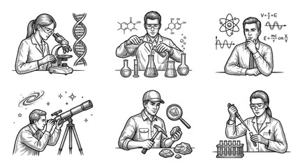 Fototapeta premium Scientists in various laboratory experiments.