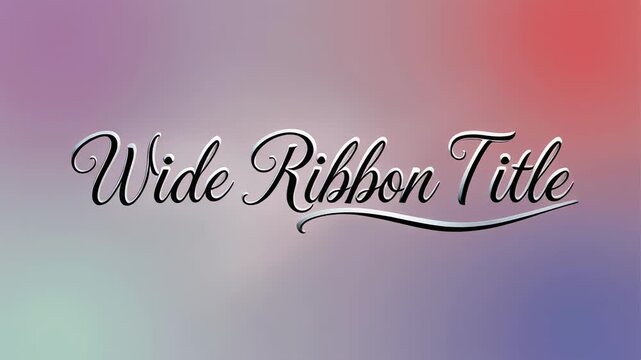 wide ribbon title animation transition sequence