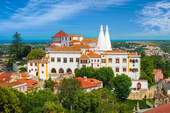 National Palace of Sintra, Portugal on a sunny day