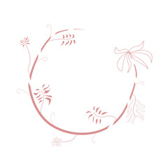 Obraz premium Botanical circular wreath