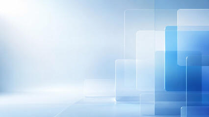 Fototapeta premium Abstract SaaS dashboard background with layered translucent UI panels