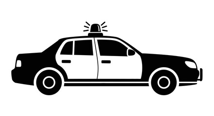 Police Car Silhouette Vector Icon © Asbut